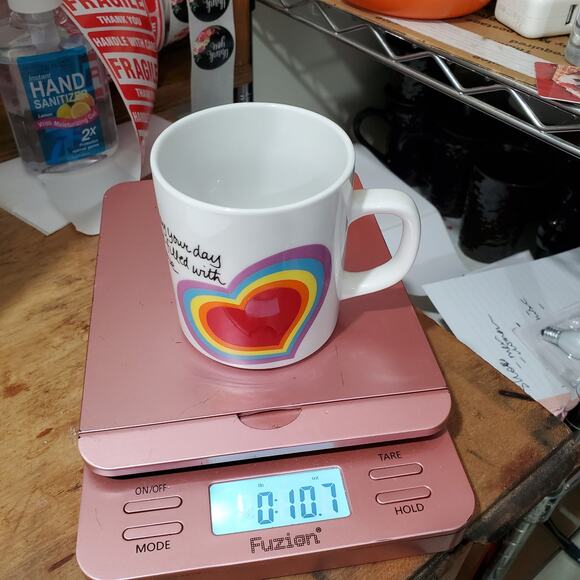 Vtg Avon "The Love Mug" Rainbow Heart 1983 Easter Ceramic Coffee Mug - Picture 9 of 9